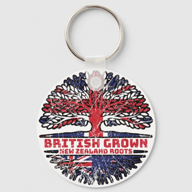 Chaveiro Nova Zelândia Uk Reino Unido British Tree Roots (Frente)