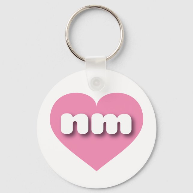 Chaveiro Novo coração rosa do México - Eu adoro nm (Frente)
