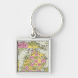 Chaveiro Novo Mapa De Michigan 2
