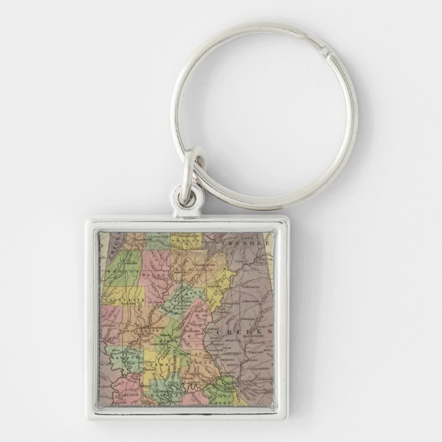 Chaveiro Novo Mapa Do Alabama (Frente)