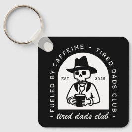 Chaveiro Novo papai de café engraçado do clube de pais