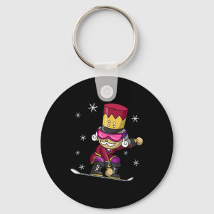 Chaveiro Noz-preguiçoso de Natal Snowboard Snowboard Snowbo