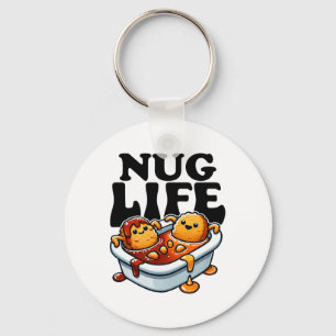 Chaveiro Nug Life Funny Chicken Nuggets Em Cartões De Churr