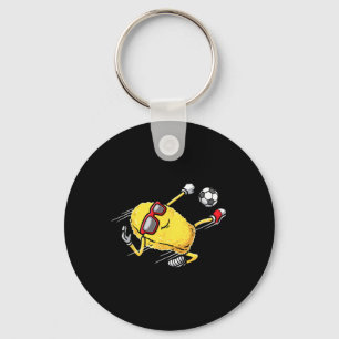 Chaveiro Nugget de Frango Jogador de Futebol Jogando Futebo