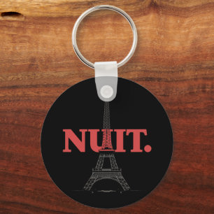 Chaveiro Nuit Nuit Noite Noite Palavras Francesas Paris Tor