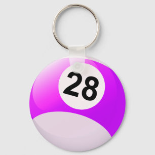 Chaveiro Number 28 Billiards Ball