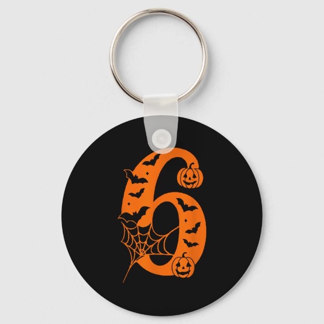 Chaveiro Number 6 Funny Meme Saying 6 7 Six Seven Halloween (Frente)