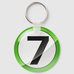 Chaveiro Number 7 green Key Chain