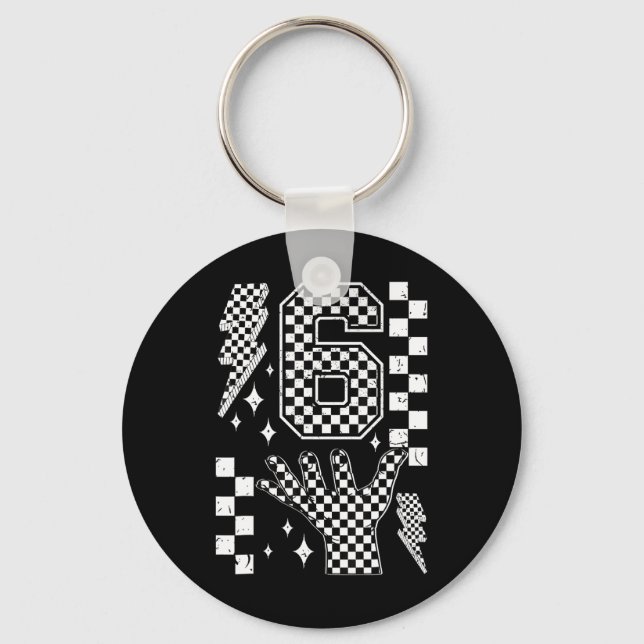 Chaveiro Number 7 Matching 67 Meme Checkered Costume Kids  (Frente)