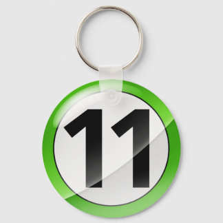 Chaveiro Número 11 - Cadeia de Chave Verde