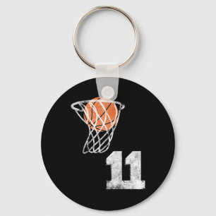 Chaveiro Número 11 do jogador de basquete Vintage Jersey