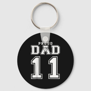 Chaveiro Número 11 Personalizado Orgulhoso Pai de Basquete