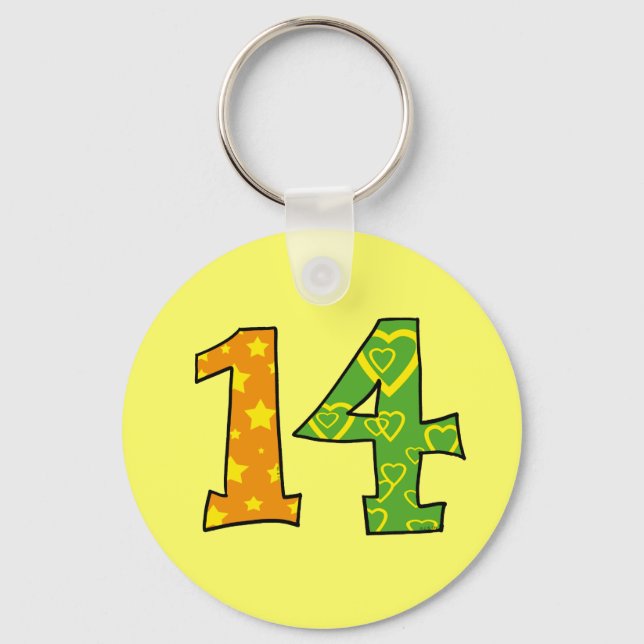 Chaveiro Número 14 (Frente)