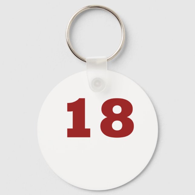 Chaveiro Número 18 (Frente)