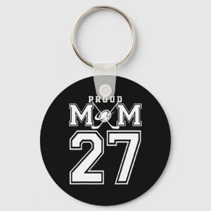 Chaveiro Número 27 Personalizado Orgulhosa Mãe de Hockey Pe