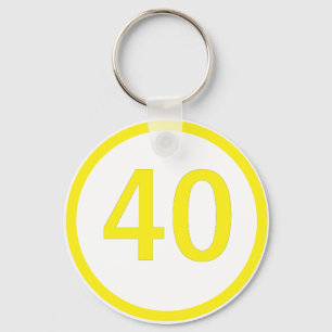 Chaveiro número 40 em um círculo