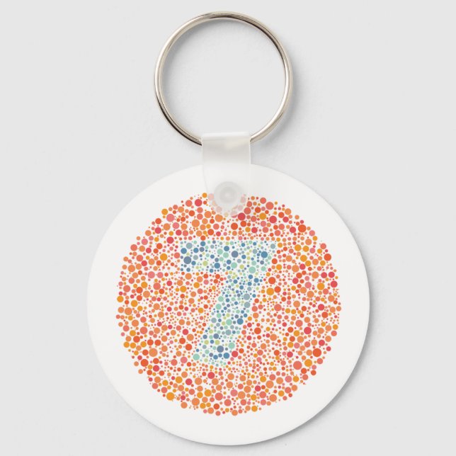 Chaveiro Número 7 Círculo de Ensaio Ishihara (Frente)