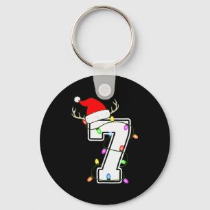 Chaveiro Número 7 Menino Aniversário de 7 anos Natal Feliz 