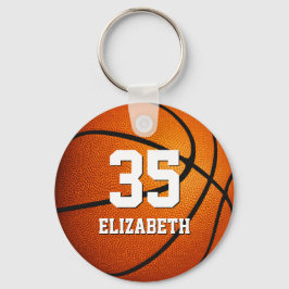 Chaveiro número de camisa de basquete simples para desporti