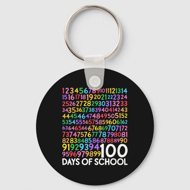 Chaveiro Número De Professores Do Dia Da Escola 100 Dias (Frente)