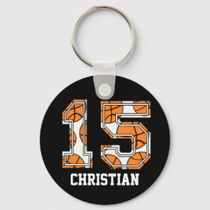 Chaveiro Número Personalizado de Basquete 15