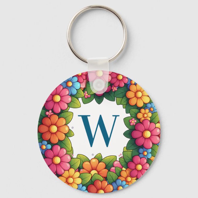 Chaveiro Números de Emergência Floral Consulte Traseira (Frente)