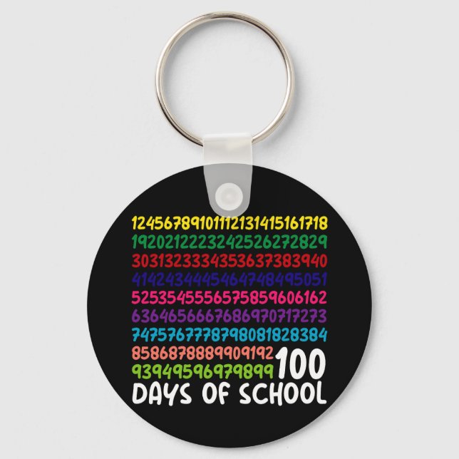 Chaveiro Números de Matemática 100º Dia de Aula Professor C (Frente)