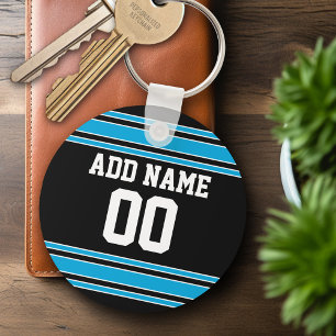 Chaveiro Números Personalizados de Futebol de Black Blue J