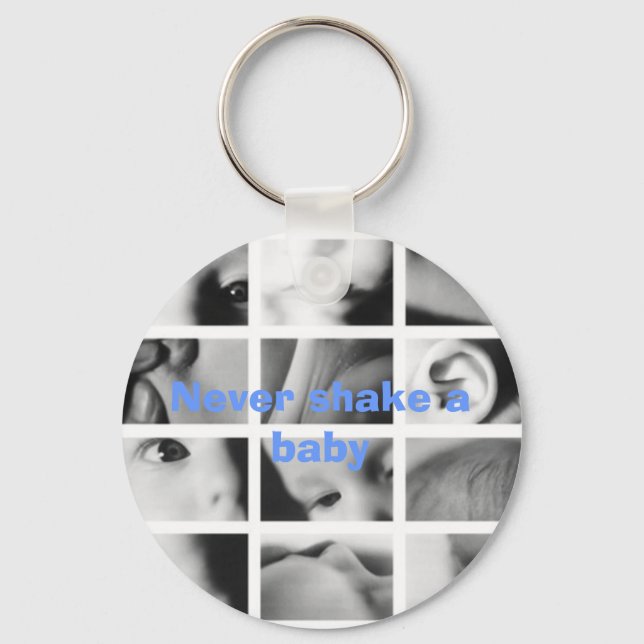 Chaveiro Nunca agite um bebê (Frente)