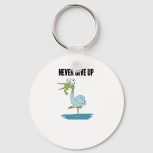Chaveiro Nunca dê acima o design de Insperational
