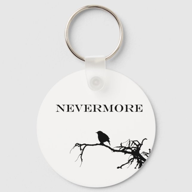 Chaveiro Nunca mais Raven Poem Edgar Allan Poe Design (Frente)