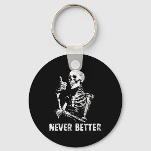 Chaveiro Nunca Melhor Bebendo Skeletrificado Café Halloween