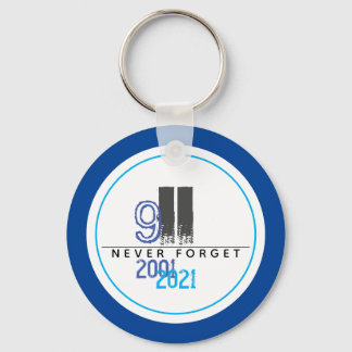 Chaveiro Nunca se esqueça do Blue World Trade Center 911
