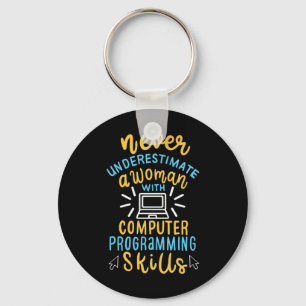 Chaveiro Nunca Subestime Uma Mulher Com Um Computador