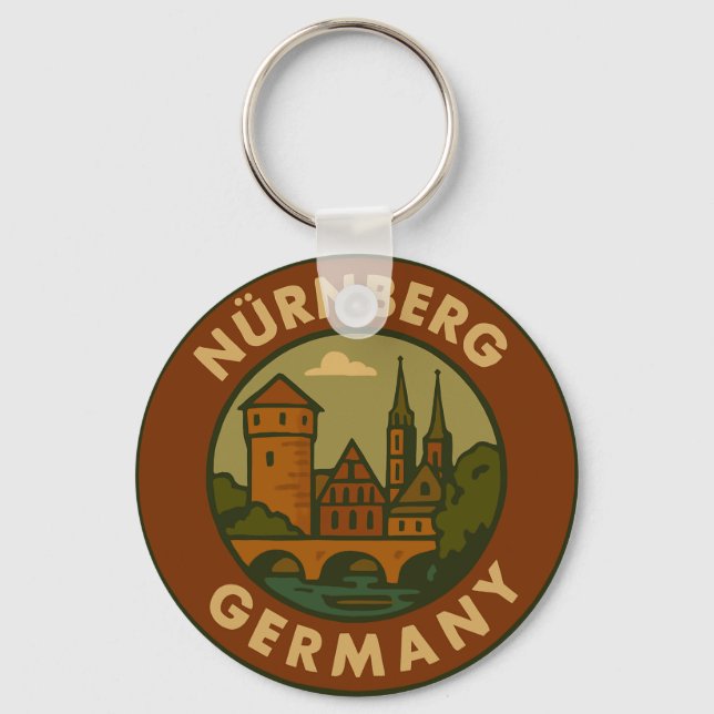Chaveiro Nuremberg Alemanha Cidade Arte (Frente)