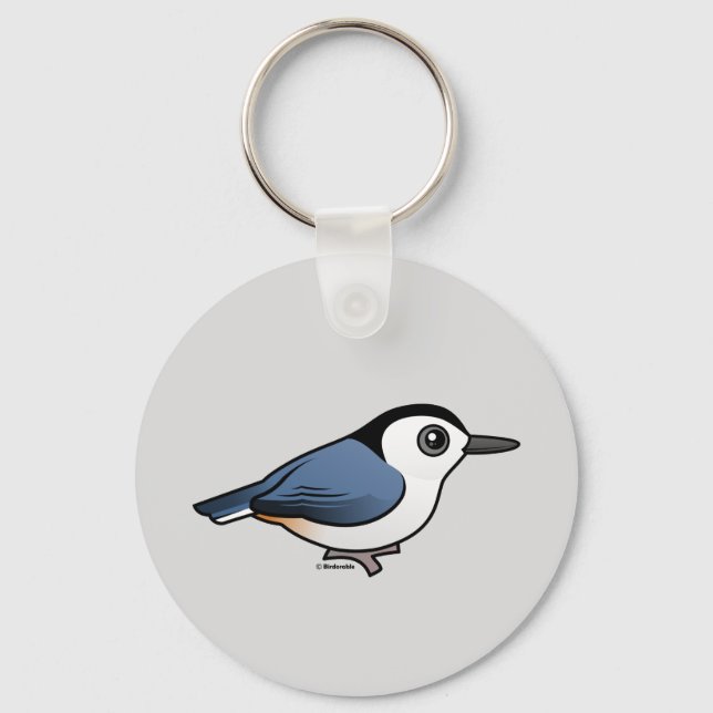 Chaveiro Nuthatch de peito branco (Frente)