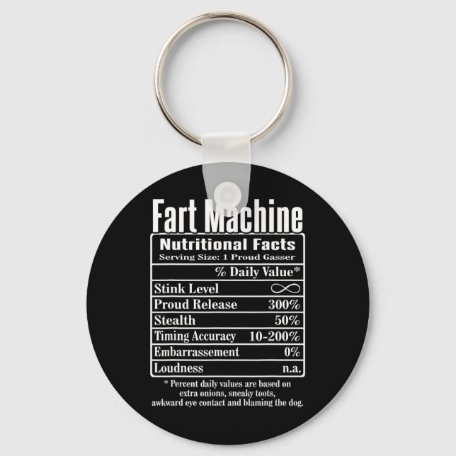 Chaveiro Nutrion Fata Fart Machine Pai Piada Engraçado Fart (Frente)