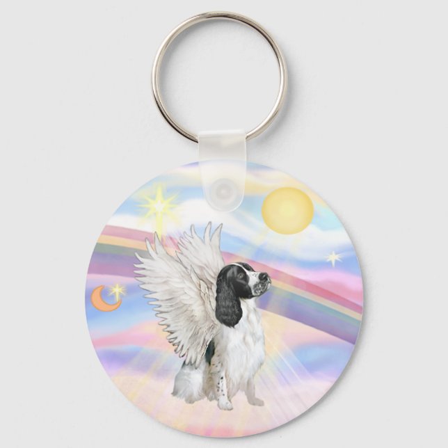 Chaveiro Nuvens - Anjo Cocker Spaniel Inglês (Frente)