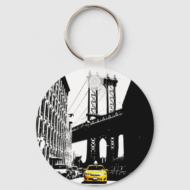Chaveiro Nyc Brooklyn Bridge Yellow Taxi Nova Iorque (Frente)