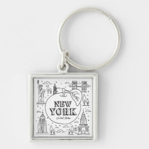 Chaveiro NYE New York Vacations Souvenirs NYC Gift