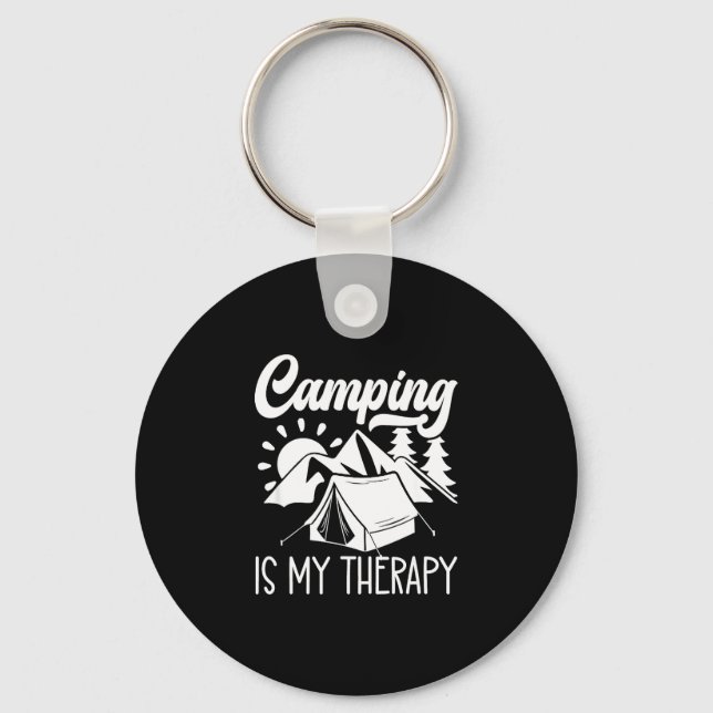 Chaveiro O acampamento é minha terapia  (Frente)