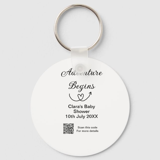 Chaveiro O Adventure inicia a verificação do chá de fraldas (Frente)