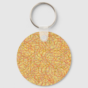 Chaveiro O amarelo scribbled alinha o teste padrão