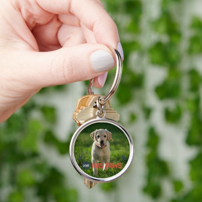 Chaveiro o amor bonito tem aspas de cão (Mão)