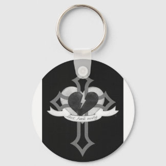 Chaveiro O amor cura-se certamente - preto e branco