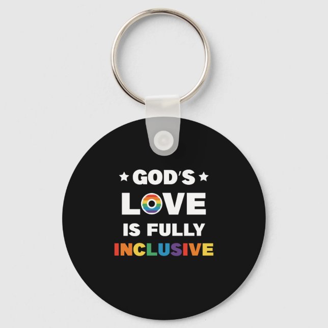 Chaveiro O Amor de Deus é Totalmente Inclusivo Mês do Orgul (Frente)