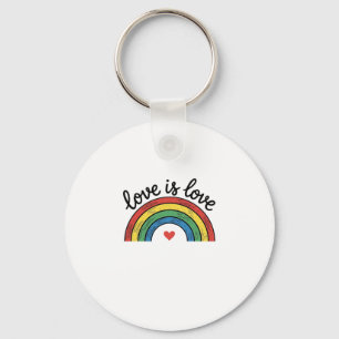 Chaveiro O Amor é Amor Camisa Vintage Coração Arco-Íris Des