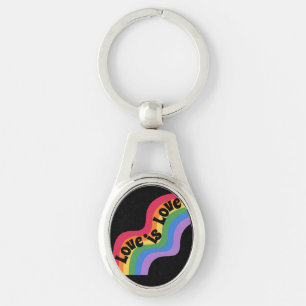 Chaveiro O amor é amor. Orgulho LGBT+. Arco-íris. Pingente