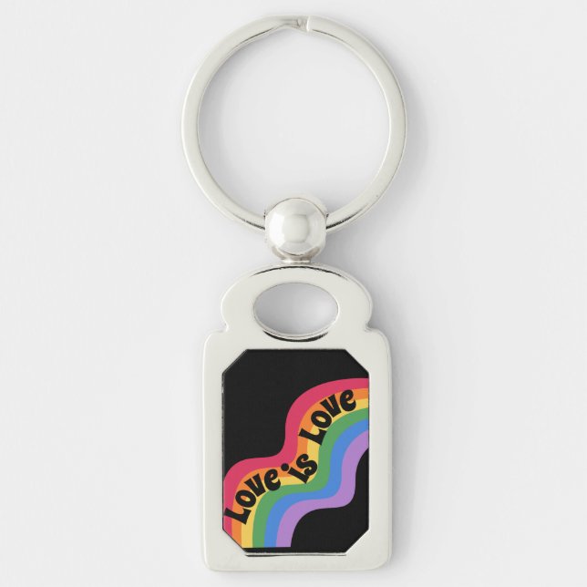 Chaveiro O amor é amor. Orgulho LGBT+. Arco-íris. Pingente (Frente)