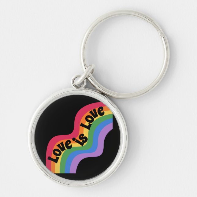 Chaveiro  O amor é o amor. LGBT+orgulho. Arco-íris. Chaveir (Frente)